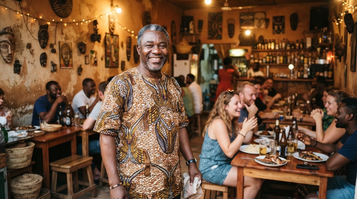Restaurateur expérimenté dans son maquis traditionnel
